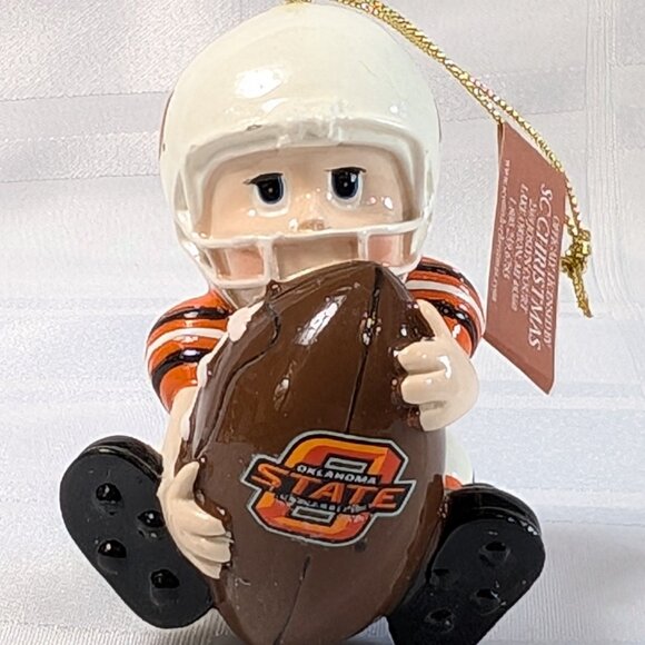 OKLAHOMA STATE UNIVERSITY COWBOYS OSU FOOTBALL NCAA CHRISTMAS ORNAMENT DECOR NOS - Picture 4 of 16